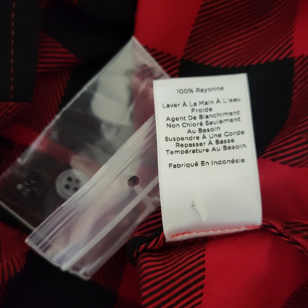 Talbots Womens PM Scotty Dog Buffalo Plaid Holiday Christmas Festive Button‎ Up - Picture 9 of 14